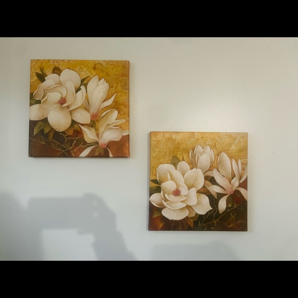 Floral canvas painting prints 8x8